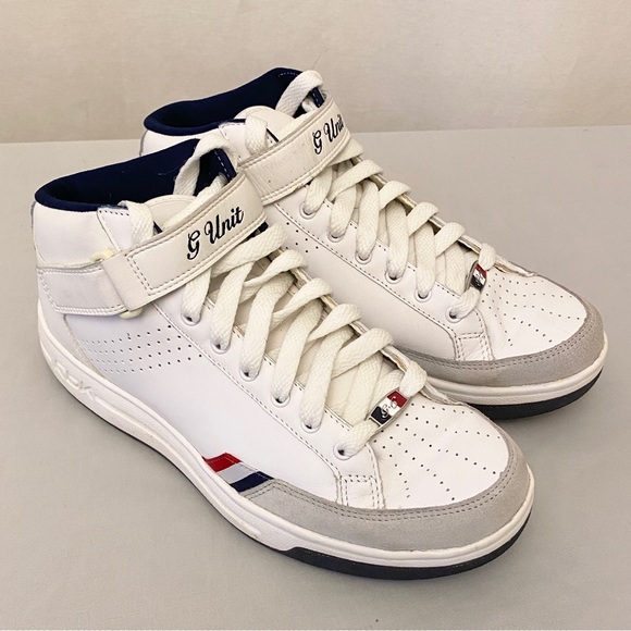 🚫SOLD🚫RBK G-Unit G6 Mid White Reebok Hip Hop 50 Cent Size 9 Shoes Sneakers - Picture 2 of 10